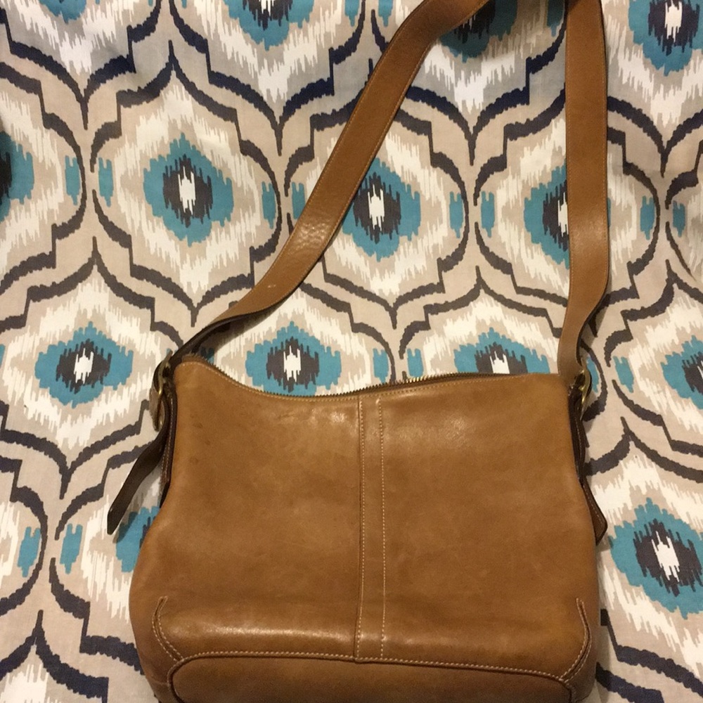 Coach brown/tan duffle hand bag